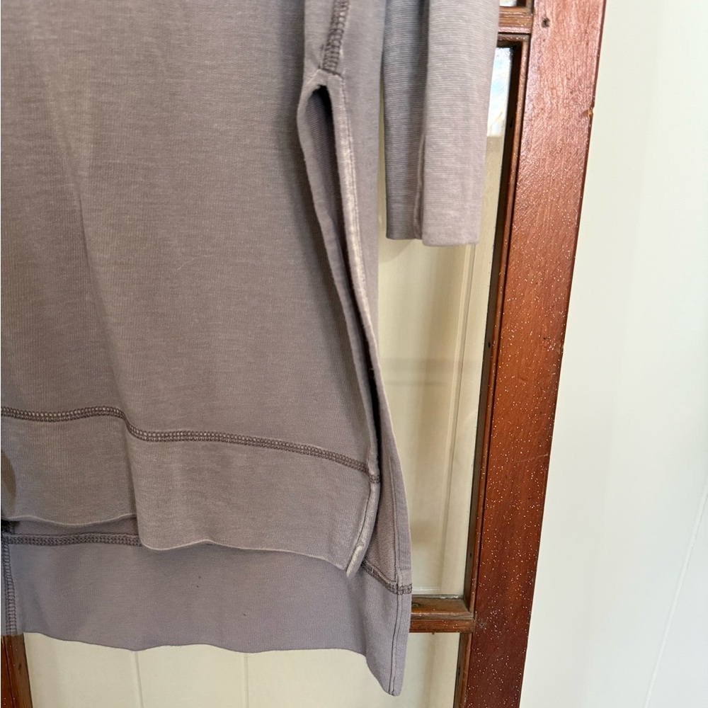 Free People Taupe Queen of Hearts Tunic Sweatshirt - Size Small - Picture 6 of 11